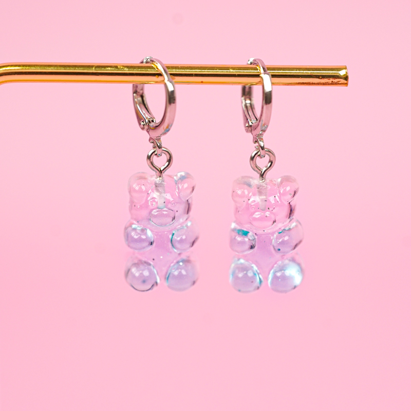 Серьги "Bears" голубые