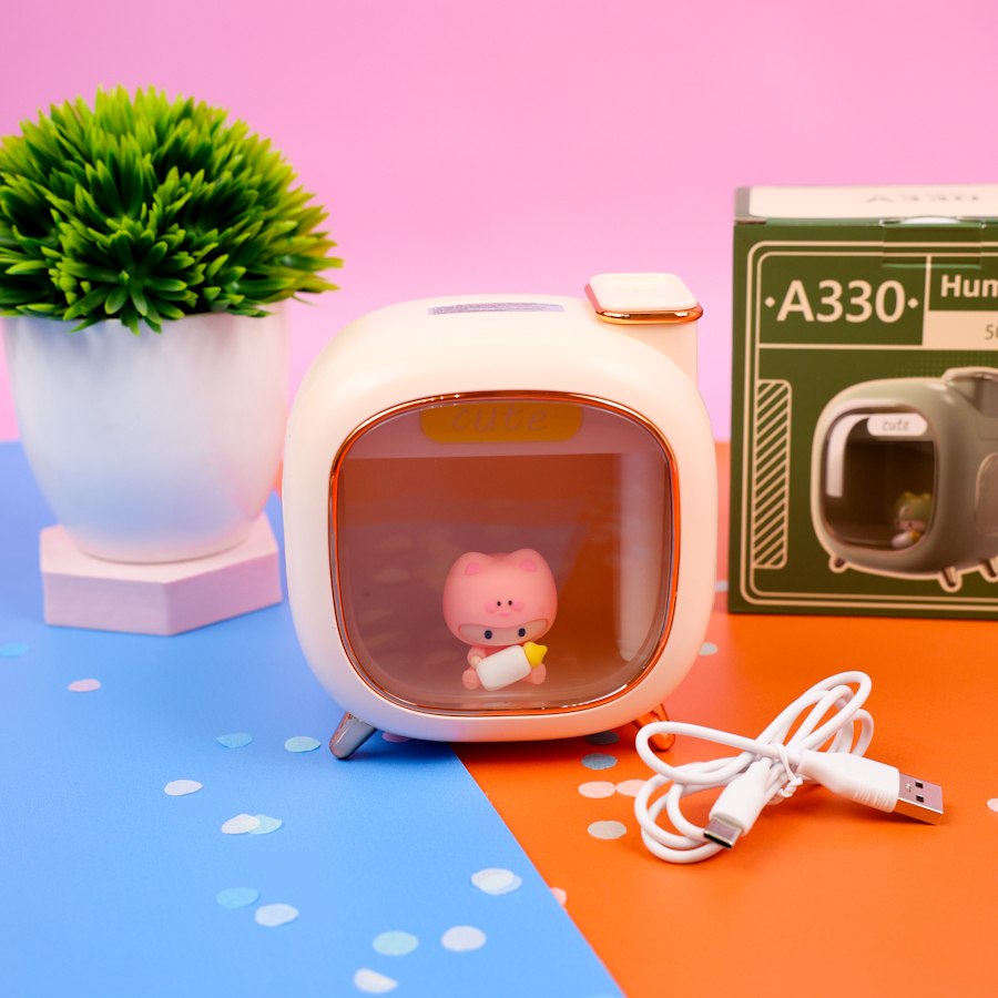 Мини-увлажнитель "Cute TV" розовый (USB)