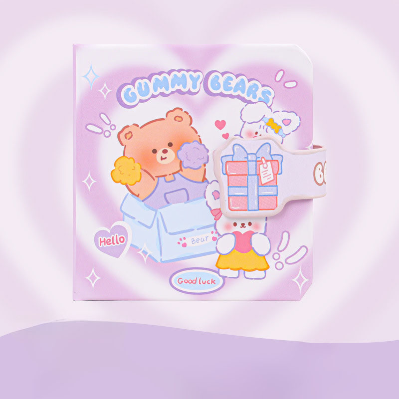 Мини-блокнот "Gummy bears" Подарочный мишка, 8х8 см