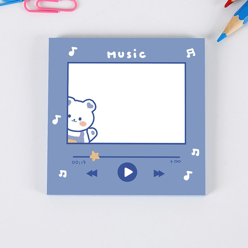 Набор стикеров для заметок "Bear" music