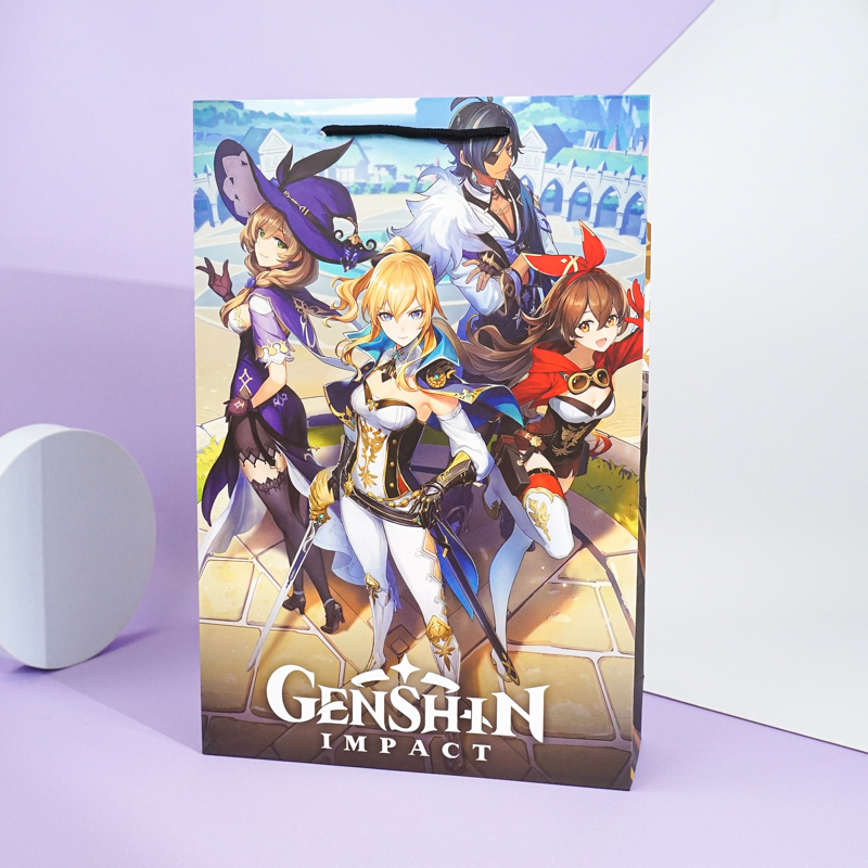 Подарочный пакет "Genshin Impact" 41x27,5 см