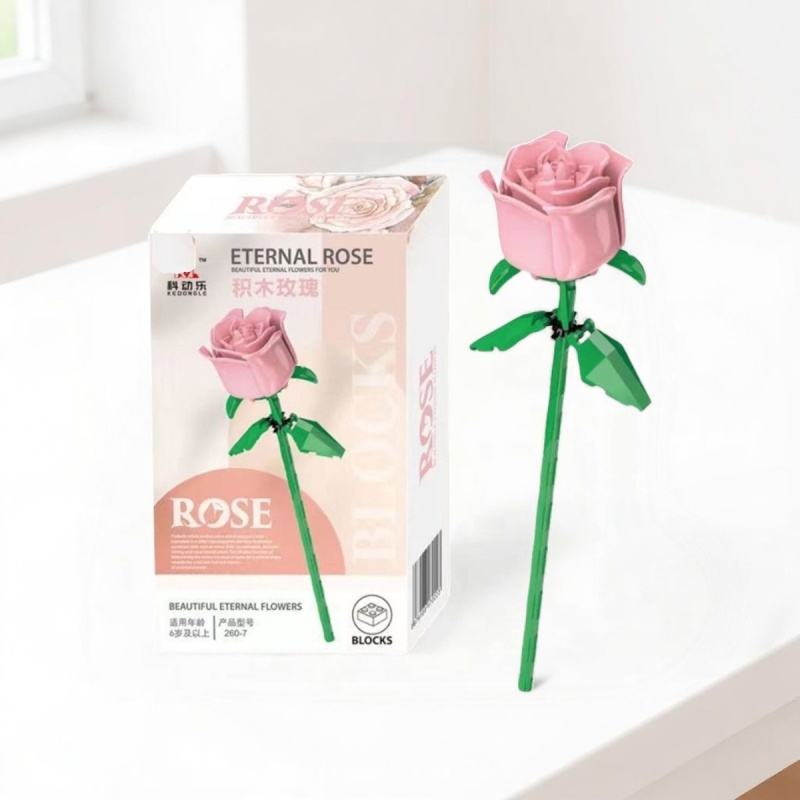Конструктор "Eternal rose" розовый №260-7 (240 деталей) [М_08]