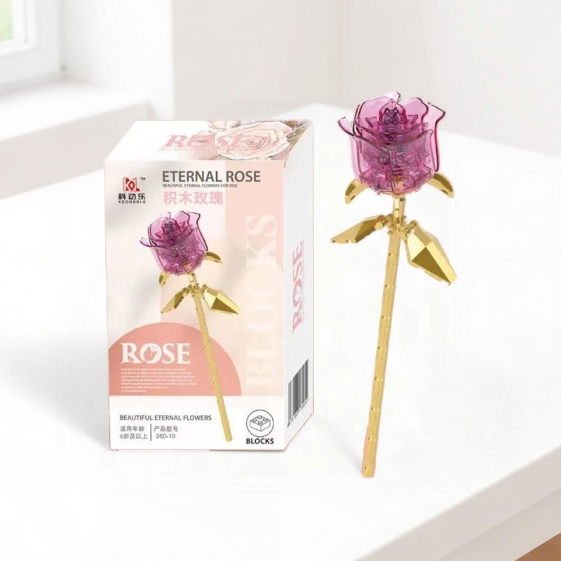 Конструктор "Eternal rose" кристально-бордовый №260-10 (240 деталей) [М_08]