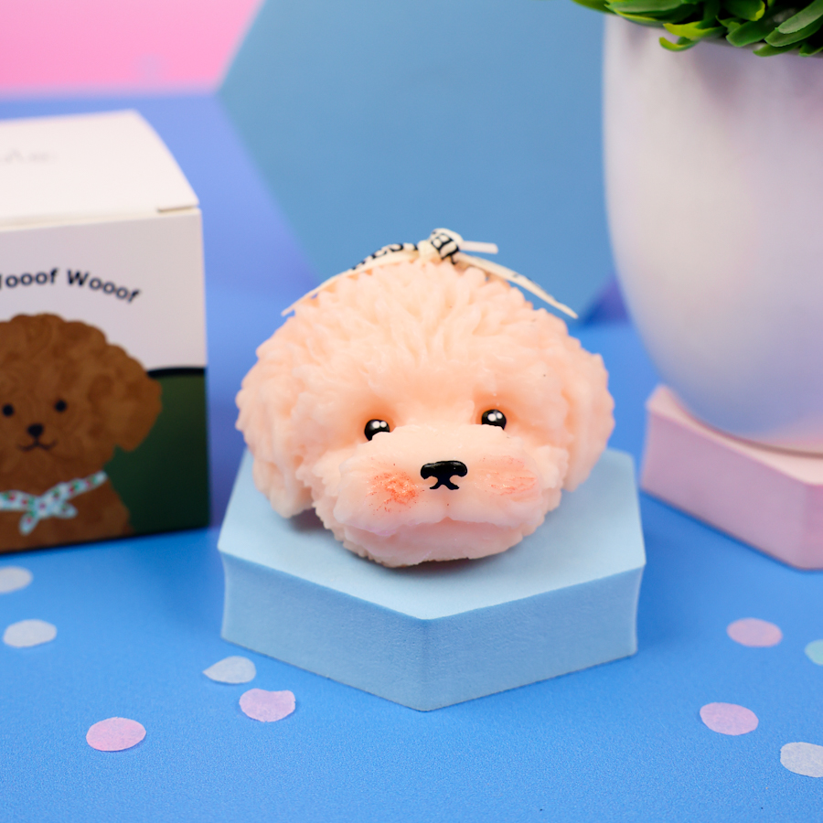 Свеча-арома "Teddy Dog" розовый 