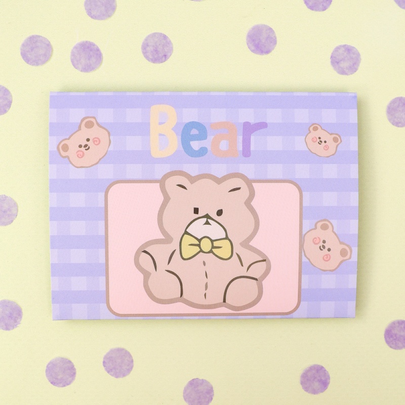 Конверт-открытка "Bear" №01, синий