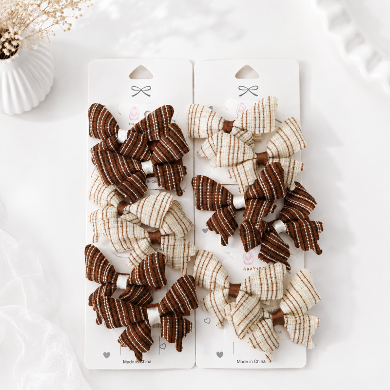 Набор заколок для волос "Ribbon mood" карамельный, 6шт