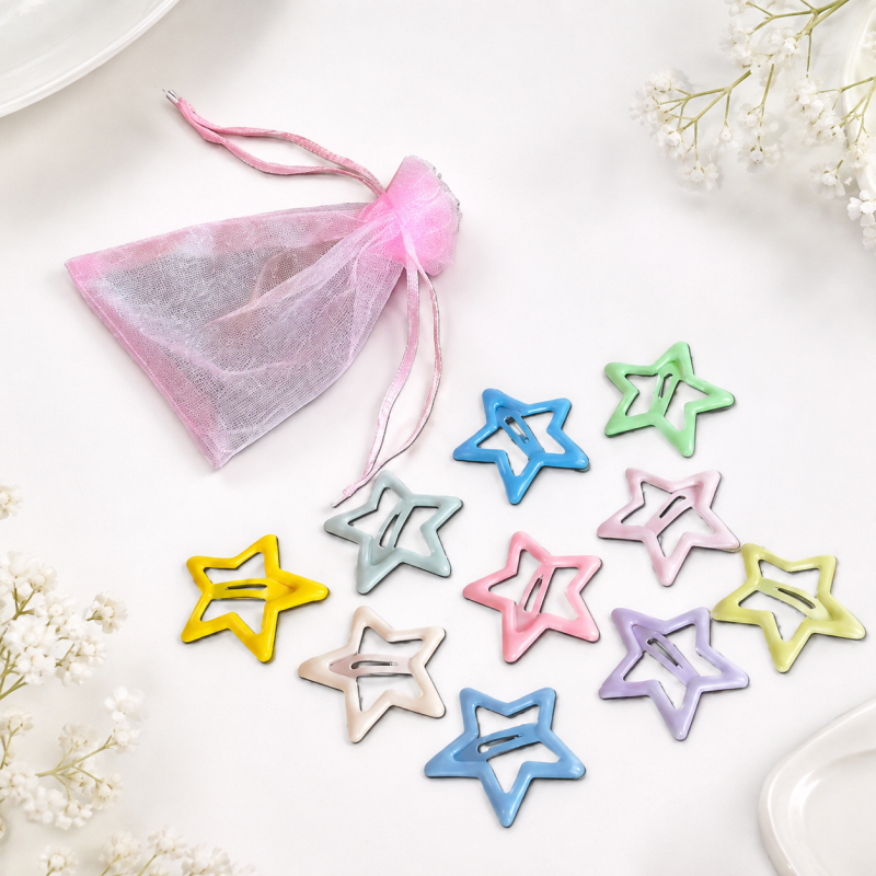 Набор заколок "Y2K small stars" pastel, 10шт