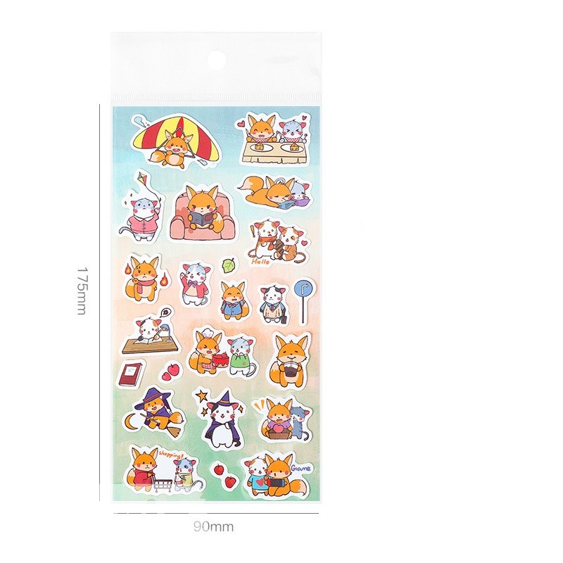 Набор наклеек "Happy Animals" fox, 1 лист