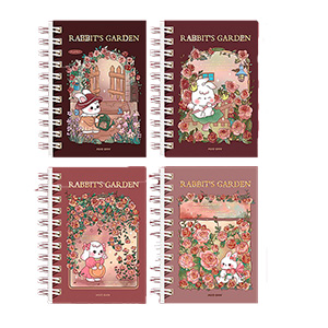 Блокнот на кольцах "Rabbit's Garden" А7, в аcсортименте 1шт