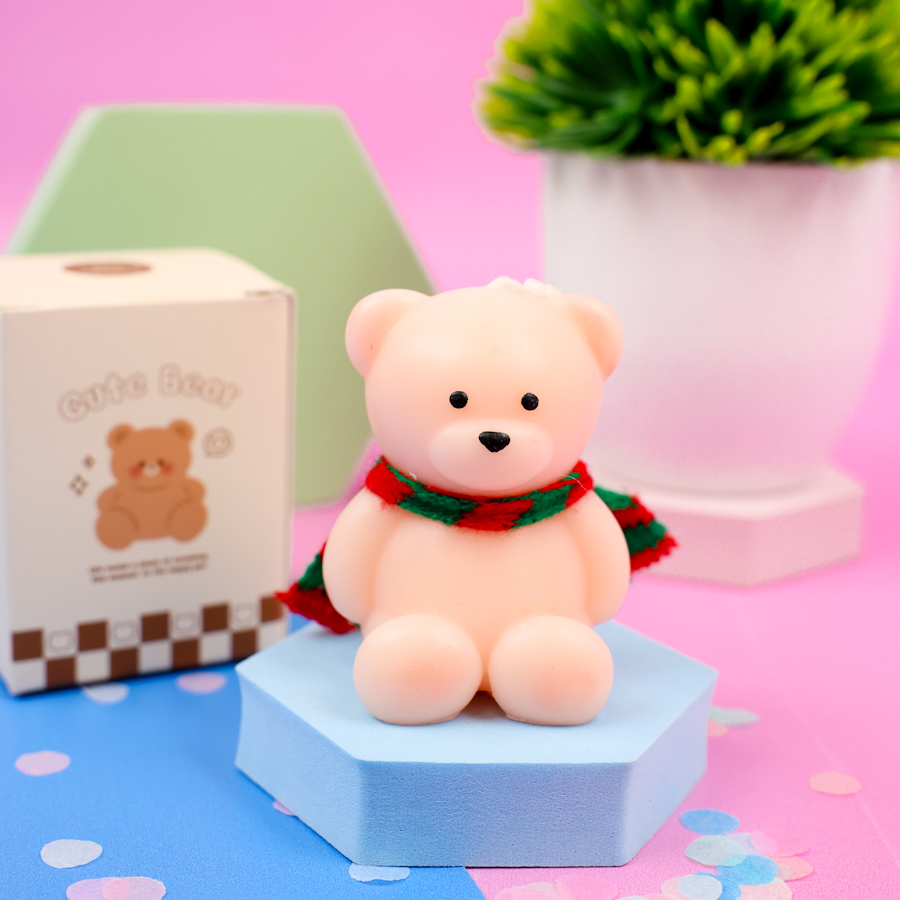 Свеча-арома "Bear" розовый