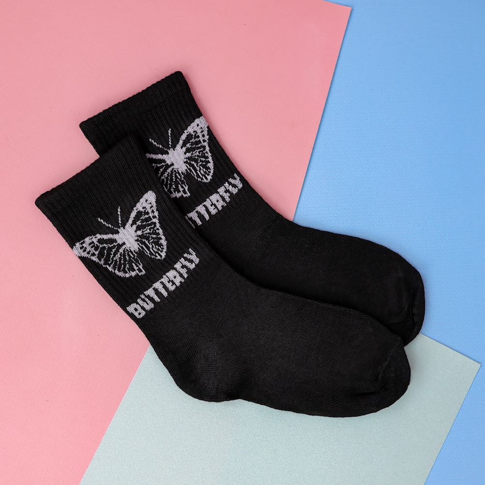 Носки "Butterfly №7" черный, 37-42 р.