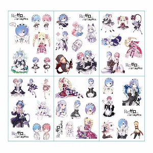 Набор наклеек "Re: Zero" №1, А6, 6 листов