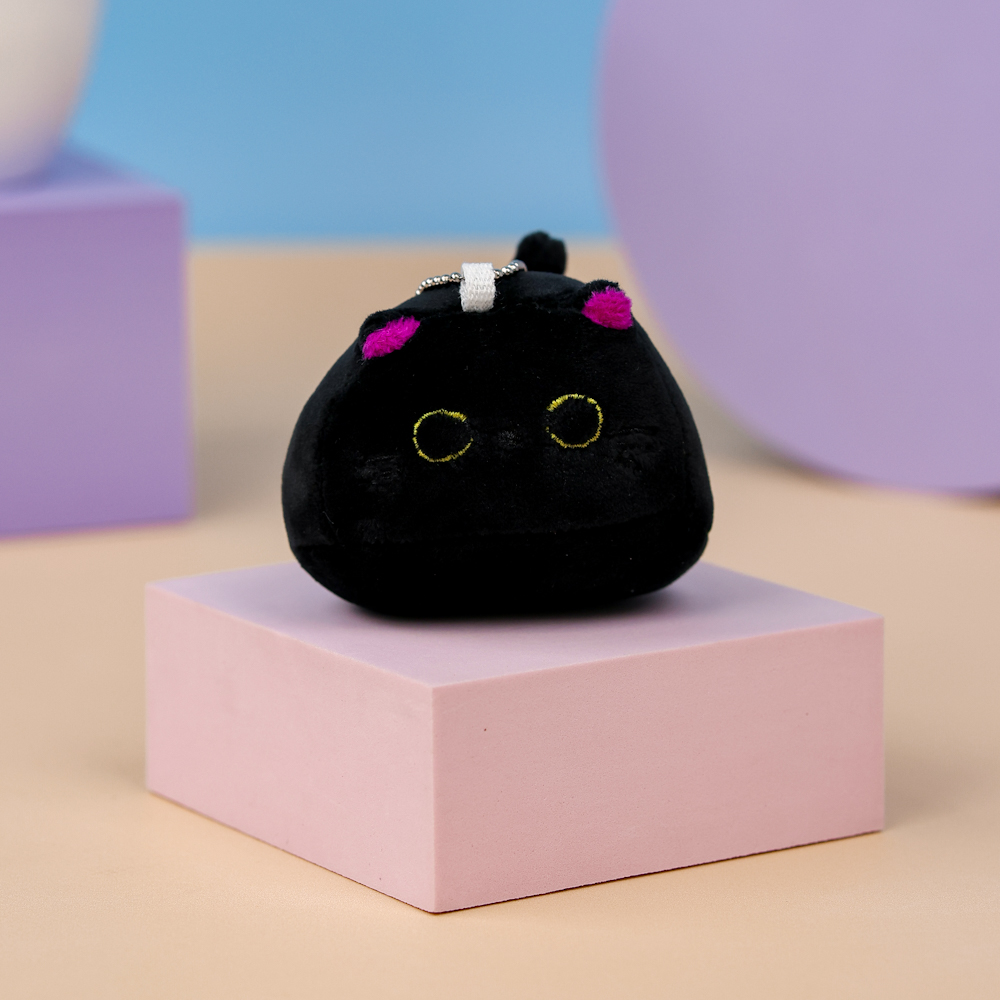 Мягкий брелок "Котенок" фиолетовый, 10см