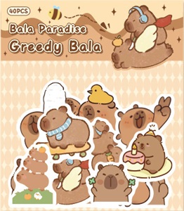 Набор наклеек "Капибара" Greedy Bala (40 шт.)