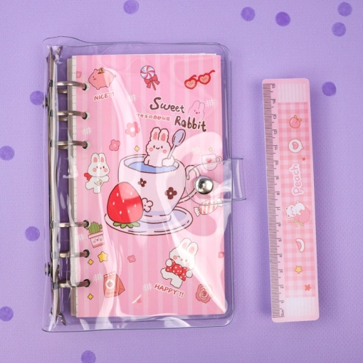 Блокнот "Sweet Rabbit" розовый, 9,5х17 см