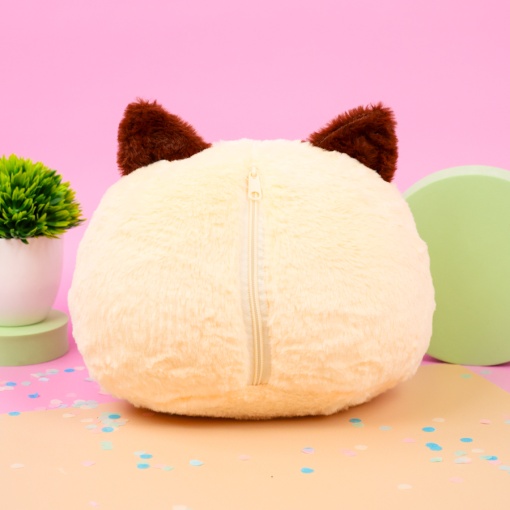 Мягкая игрушка-подушка "Кот" бежевый, 30 см
