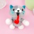 Мягкая игрушка "Конфетная кошка" серый, 20см