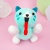 Мягкая игрушка "Конфетная кошка" зеленый, 20см