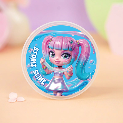 Слайм "WOW girl" с шариками, голубой 180 гр. STORIZ [М_07]