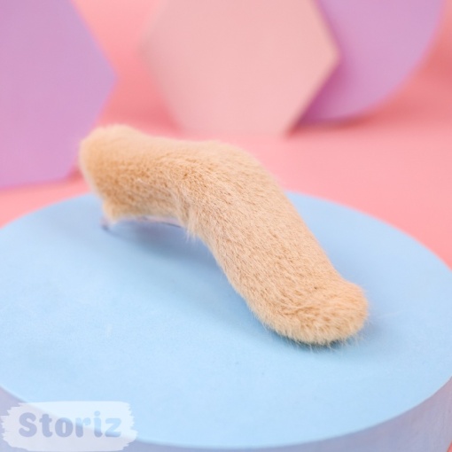 Заколка для волос плюшевая "Fluffy fur", бежевый