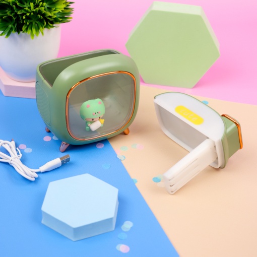 Мини-увлажнитель "Cute TV" зеленый (USB) оптом