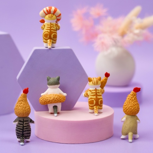 Фигурка "Shrimp cat" 5-6 см, в ассортименте 1шт оптом