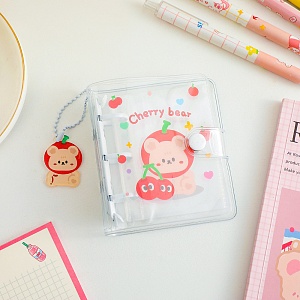 Альбом для карточек "Cherry Bear" красный 10,7х9,2см