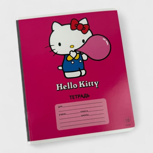 Тетрадь "Hello Kitty" Bright color, A5, 18 листов (клетка), в ассортименте, 1шт