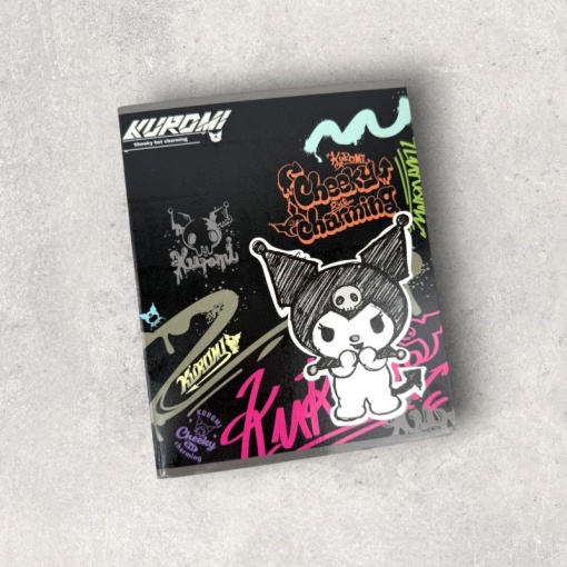 Тетрадь "Kuromi" граффити, A5, 48 листов (клетка), в ассортименте, 1шт