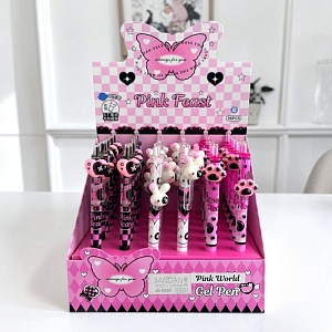 Набор ручек "Pink Feast" №5520 (синий) в шоу-боксе, 36шт