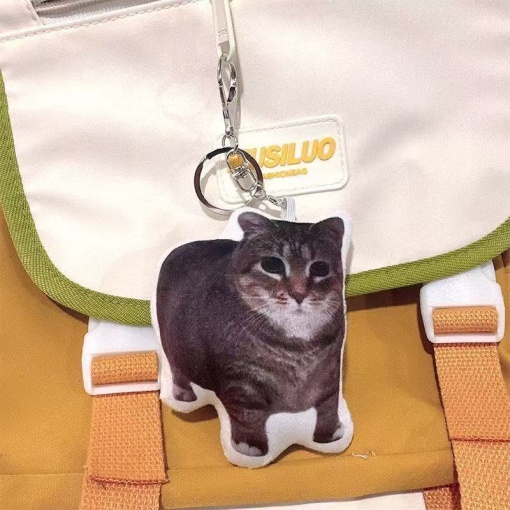 Мягкий брелок "Meme cat" со звуком, oiiaiiooiiai