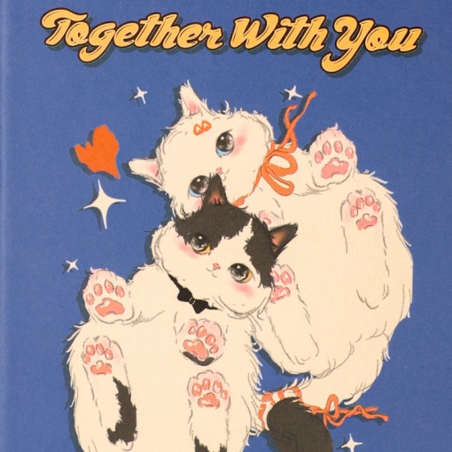 Блокнот "Cat" Together with you, синий, A7