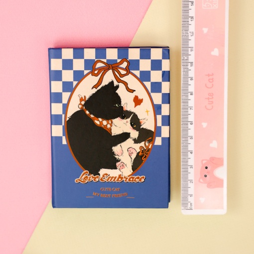 Блокнот "Cat" love Embrace, синий, A7