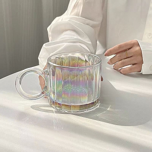 Кружка "Transparent edges" 320мл, перламутровый оптом со склада!