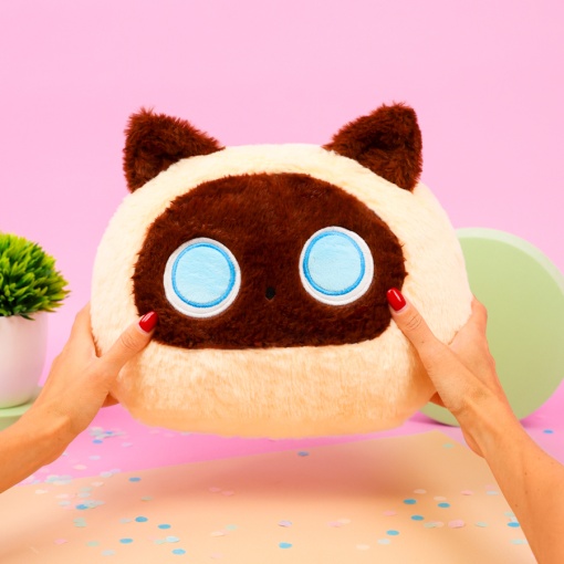 Мягкая игрушка-подушка "Кот" бежевый, 30 см