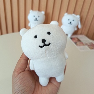 Мягкий брелок "Funny bear" белый, 12см