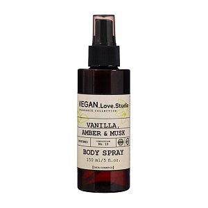 Парфюмированный спрей-мист для тела "VEGAN.Love.Studio" Vanilla, Amber, Musk женский, 150мл