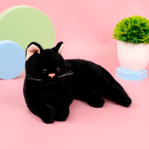 Мягкая игрушка "Кошка" черный, 30см
