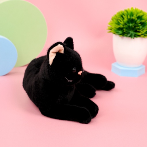 Мягкая игрушка "Кошка" черный, 30см