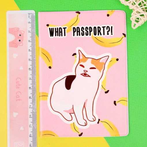 Обложка на паспорт "What passport?" Cat, STORIZ