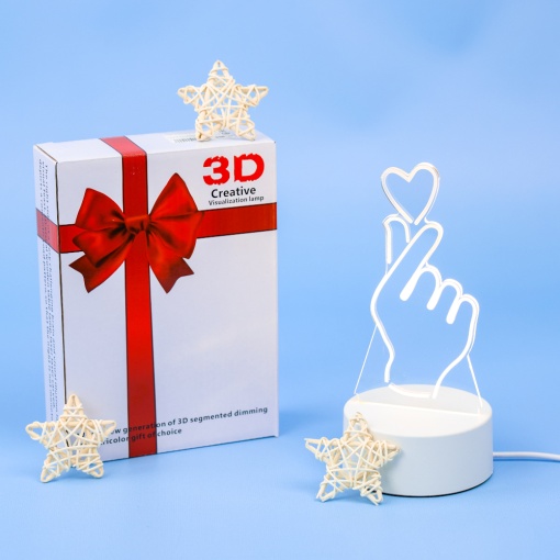 Ночник "Сердце" 3D (USB) оптом