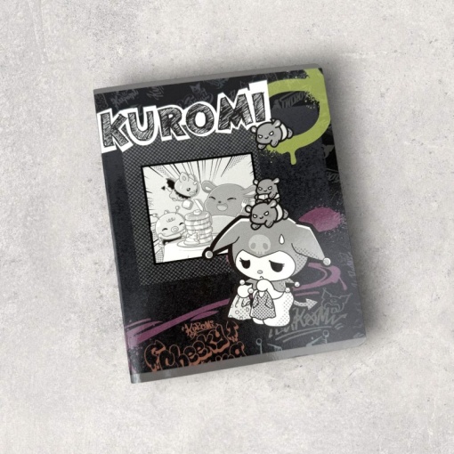 Тетрадь "Kuromi" граффити, A5, 48 листов (клетка), в ассортименте, 1шт