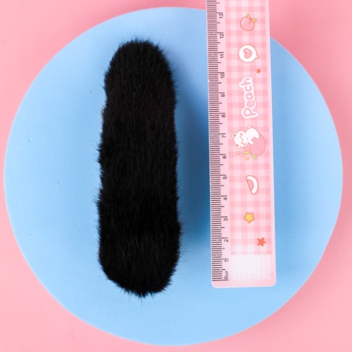 Заколка для волос плюшевая "Fluffy fur", черный