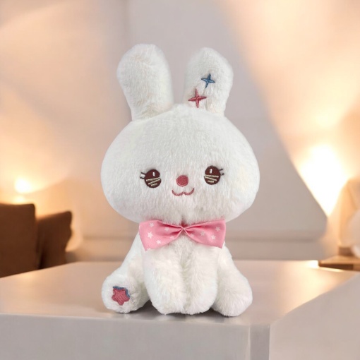 Мягкая игрушка "Зайка" розовый бант, 25см