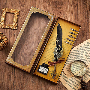 Набор "Steampunk" перьевая ручка и чернила, черный