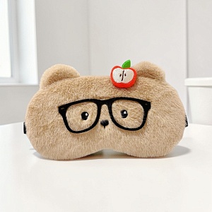 Маска для сна "Cute bear" в очках