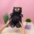 Мягкая игрушка "Смотрящий Кот", черный 40см