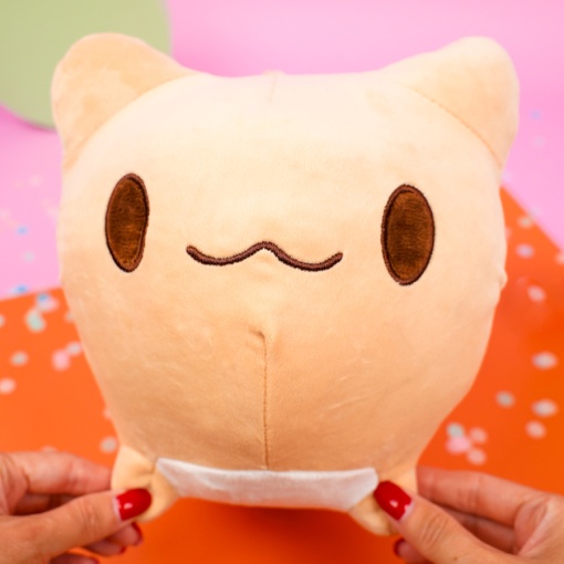 Мягкая игрушка-подушка "Котик-рыбка" коричневый, 30 см
