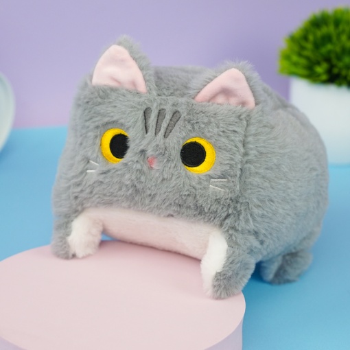 Мягкая игрушка "Котенок" серый, 15 см