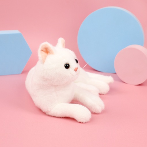 Мягкая игрушка "Кошка" белый, 30см